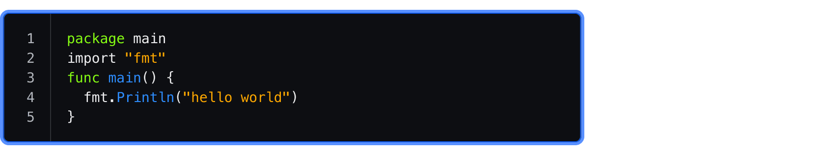 Focus state of the Code Block without the header